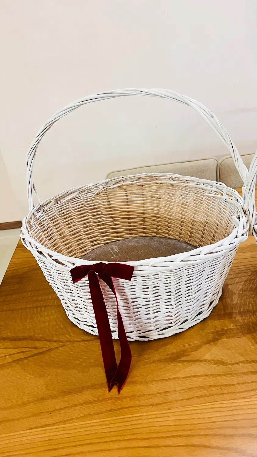 سبد یلدایی حصیری دست ساز سفید|صنایع دستی و سایر لوازم تزئینی|مشهد, جاهد شهر|دیوار