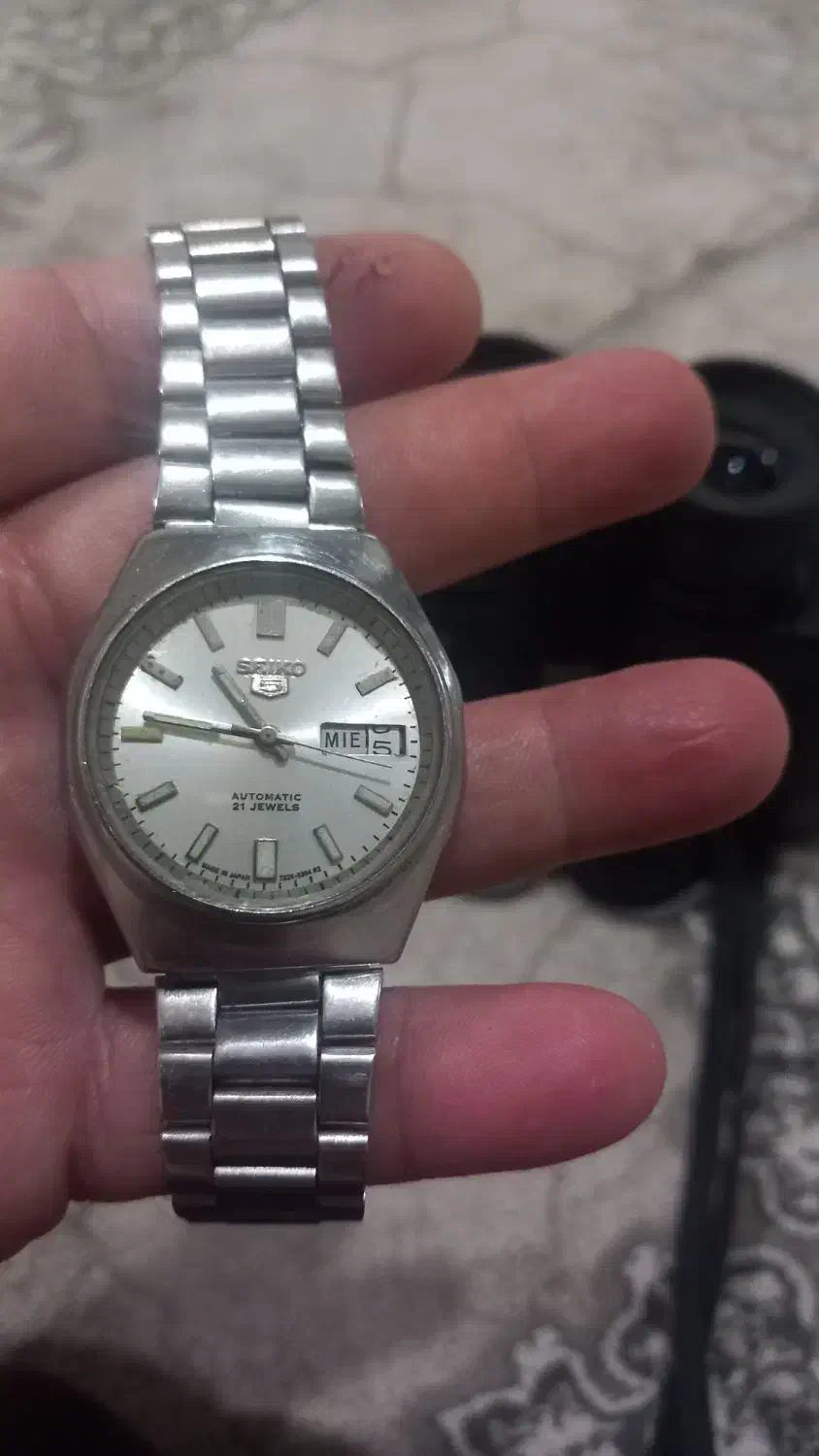 ساعت سیکو ۵ ژاپن عسلی خیلی قدیمی|ساعت|جوانرود, |دیوار