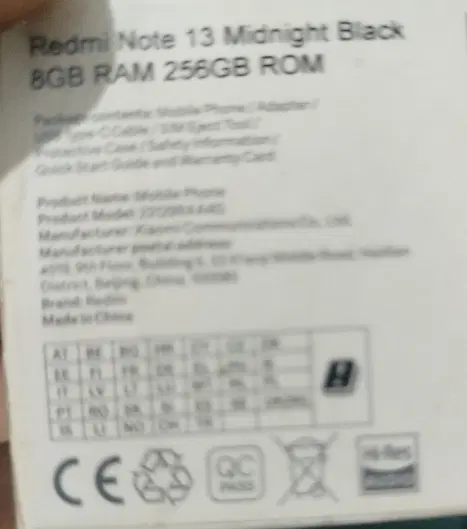 Note 13 256 g rom 8|موبایل|آبادان, |دیوار