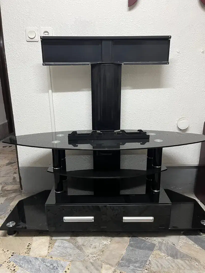 میز تلویزیون شیشه ای مشکی|میز تلویزیون|رشت, لاکانی|دیوار
