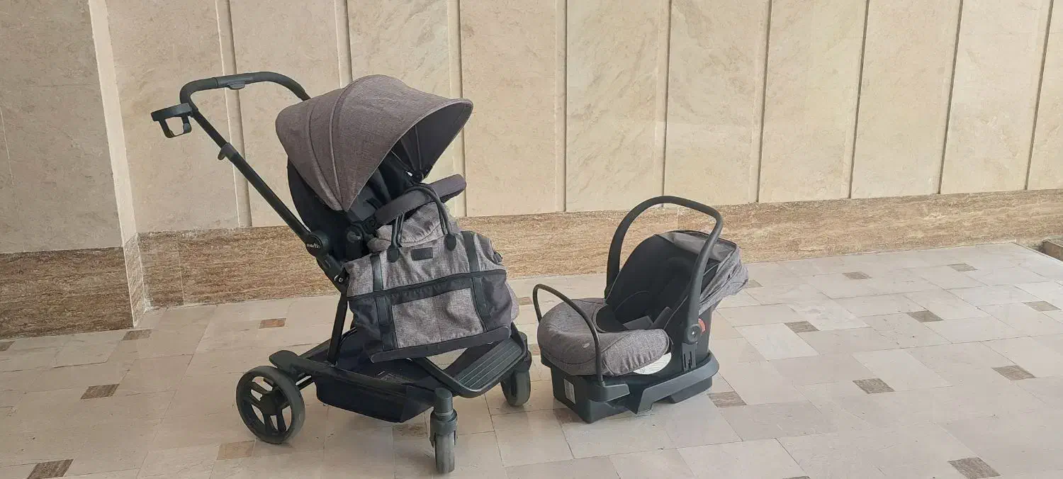 ست کامل کالسکه و کریر evenflo|کالسکه و لوازم جانبی|تهران, فردوس|دیوار