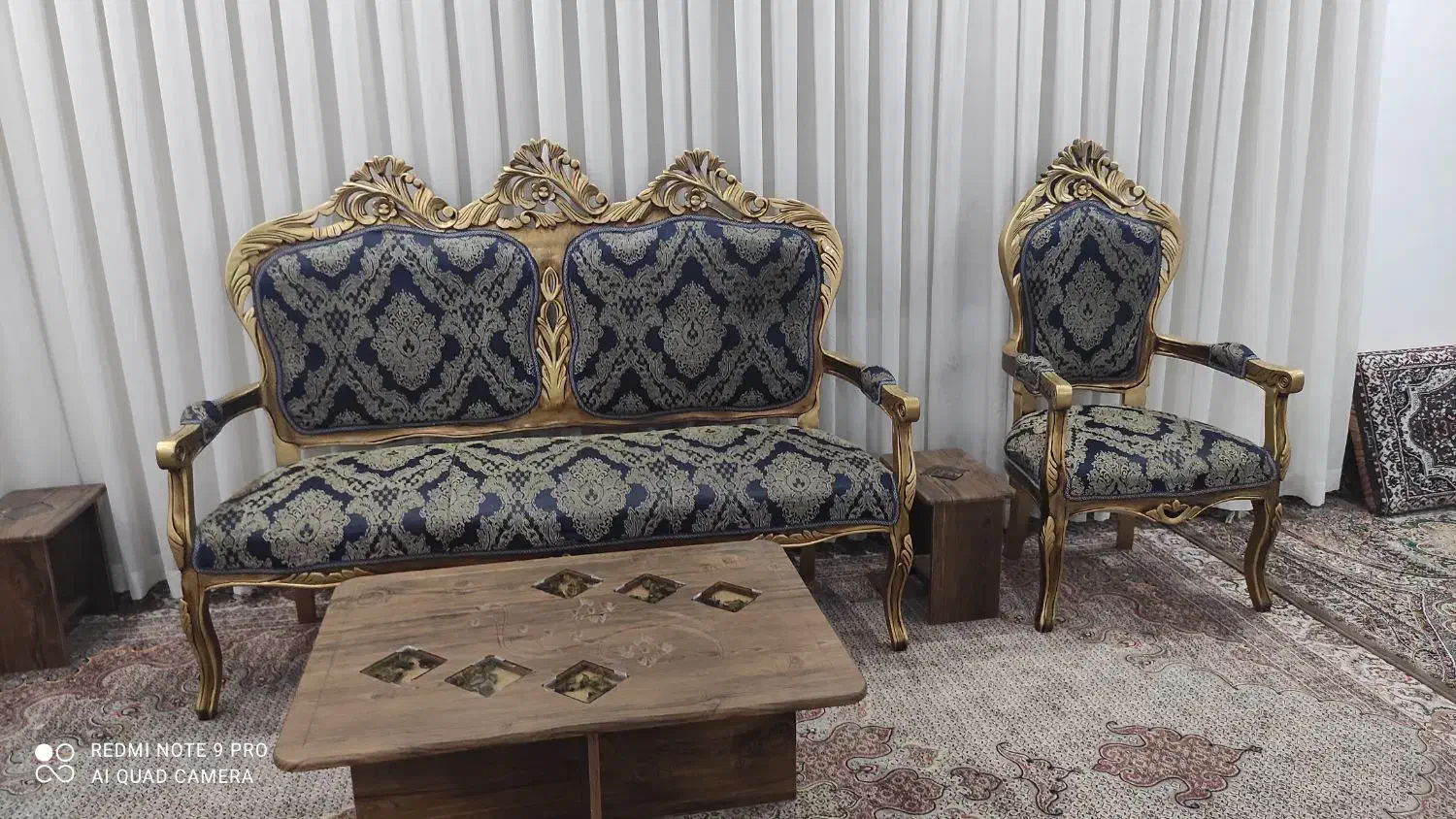 مبل نیمه سلطنتی 9 نفره|مبلمان خانگی و میز عسلی|بیرجند, |دیوار