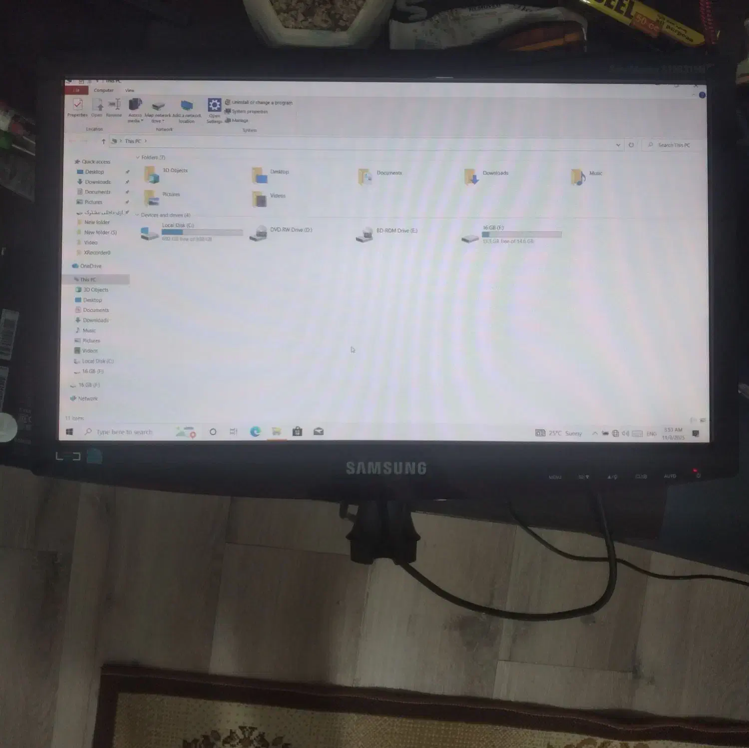 مانیتور سامسونگ ۱۹اینچ|قطعات و لوازم جانبی رایانه|فردیس, فردیس|دیوار