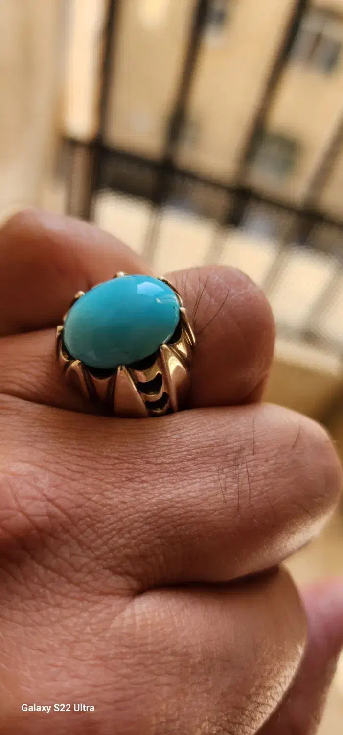 انگشتر فیروزه درشت رکاب فدیوم|جواهرات|تهران, جمالزاده|دیوار