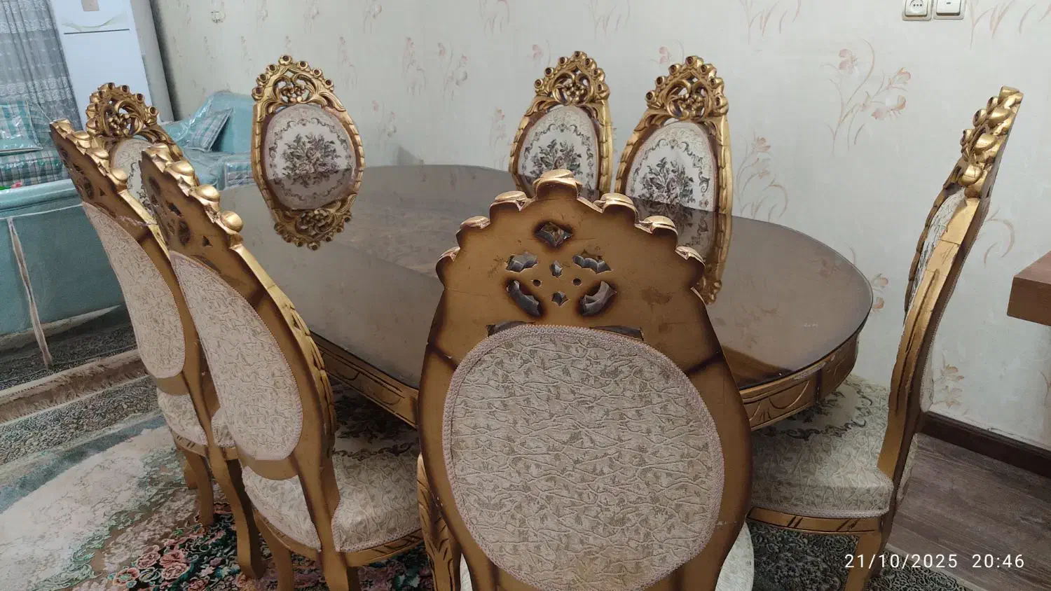 میز ناهارخوری سلطنتی 8نفره|میز و صندلی غذاخوری|اهواز, کوی پیروزی|دیوار
