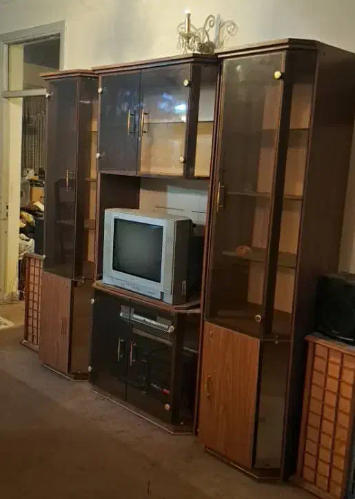 بوفه سه تیکه چوبی|بوفه، ویترین، کنسول|رشت, دباغیان|دیوار