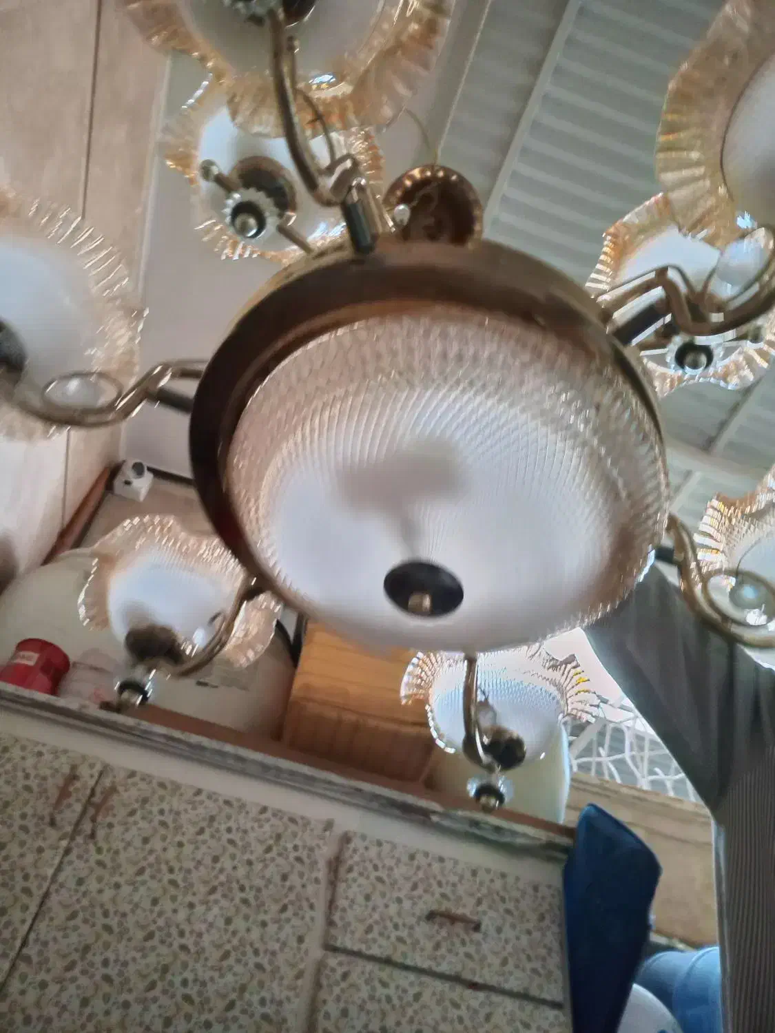 لوستر سقفی  9 شاخه|لوستر و چراغ آویز|آبادان, |دیوار