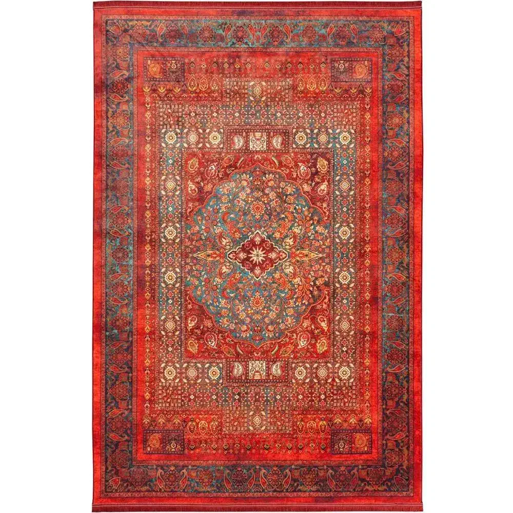 فرش  قرمز طرح هلنا معادل ۷۷ رج دستباف|فرش|شیراز, تندگویان|دیوار