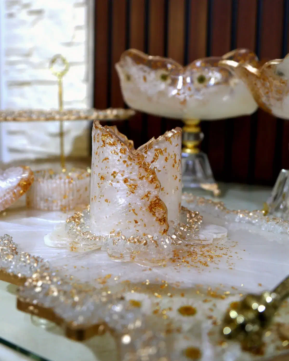 ظروف با گل بابونه طبیعی به علاوه یادگیری|ظروف سرو و پذیرایی|گنبد کاووس, |دیوار