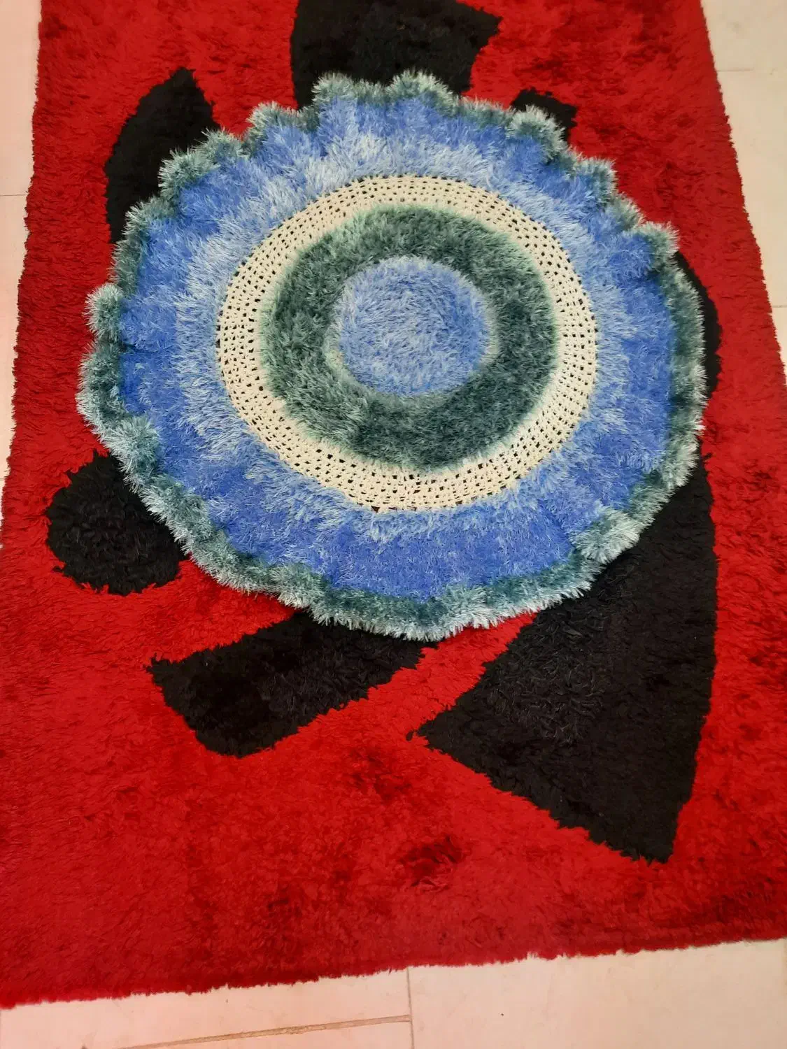 پادری گرد خوشگل طرح چشم نذر|فرش|تبریز, |دیوار