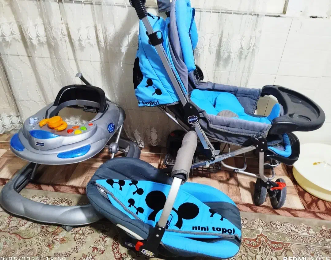 ست کامل کالسکه و کریر روروئک|اسباب و اثاث بچه|سبزوار, اسلام آباد|دیوار