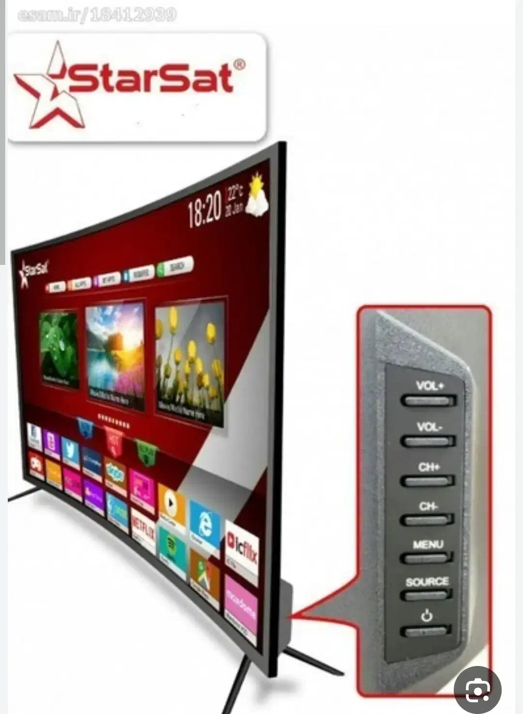 تلویزیون 55اینچ استارست|تلویزیون و پروژکتور|اسلامآباد غرب, |دیوار