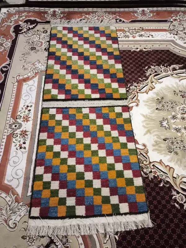 دو دست قالیچه دست بافت محلی نو و با نخ گیاهی|فرش|زرقان, |دیوار