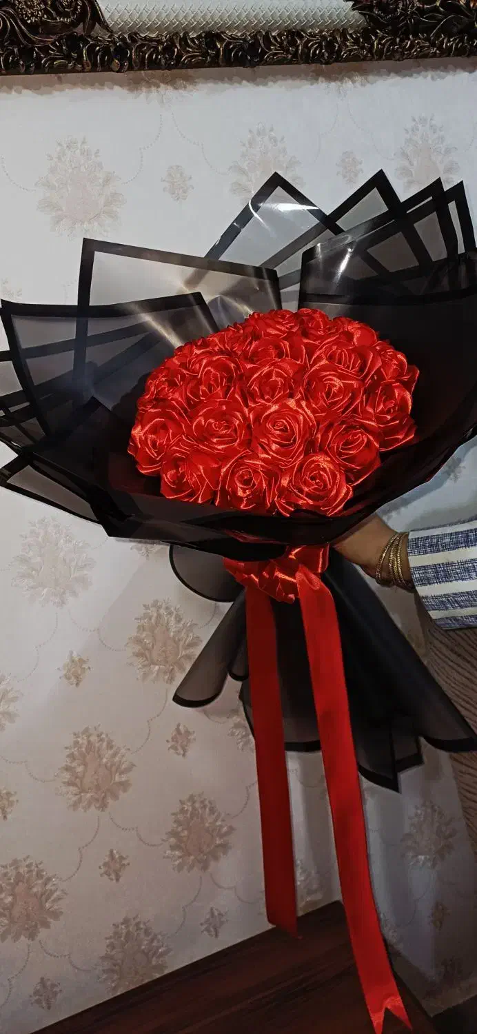 دسته گل روبانی|گل مصنوعی|شوط, |دیوار