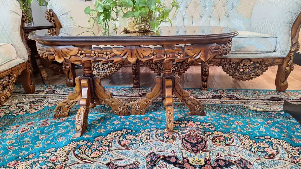 مبل و میز ناهاری خوری سلطنتی با مبل راحتی|مبلمان خانگی و میز عسلی|بابل, |دیوار