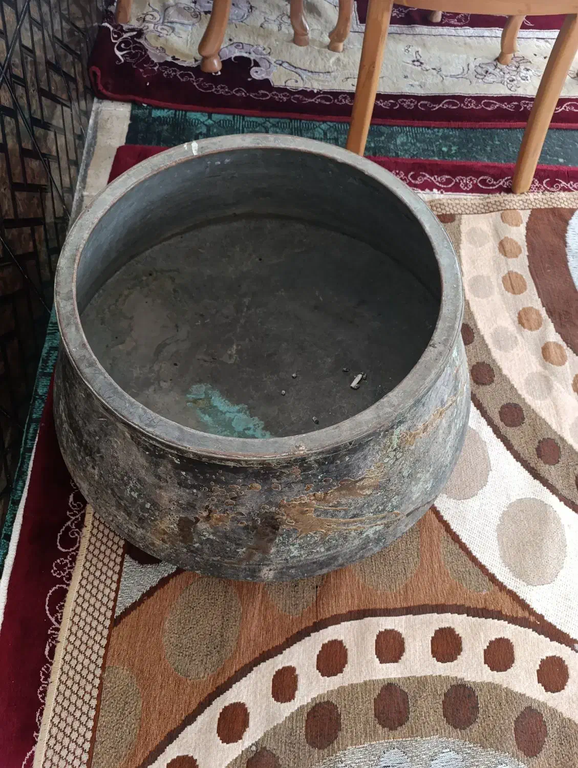 دیگ مسی ، قابلمه مسی قدیمی|کلکسیون اشیاء عتیقه|گلستان (تهران), |دیوار