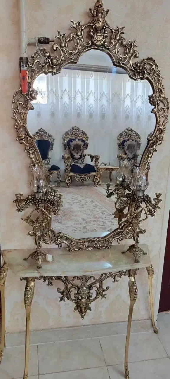 آینه و کنسول و شمعدان|بوفه، ویترین، کنسول|تبریز, |دیوار