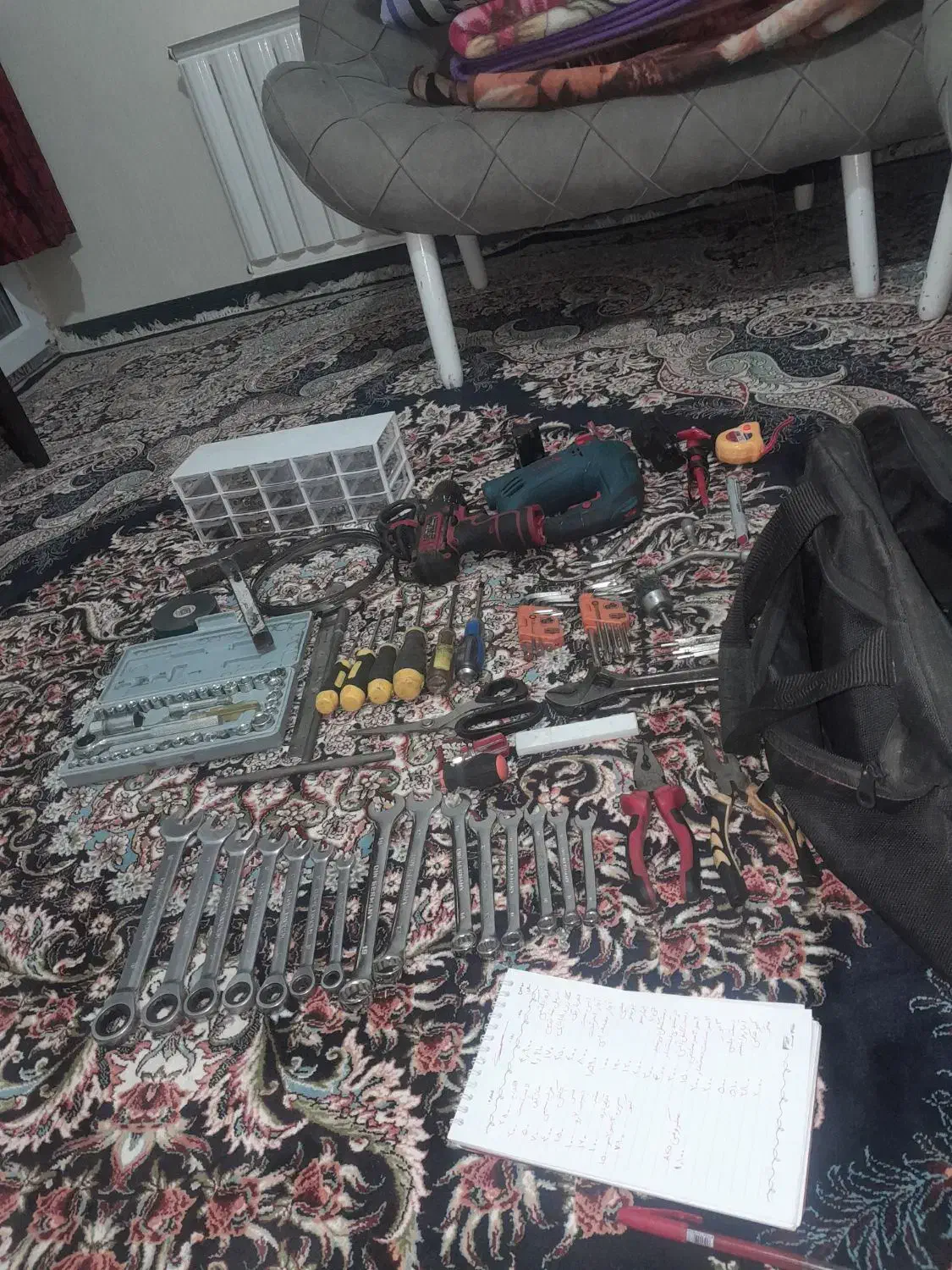 ابزار کامل دریل شارژی اره چکشی عمود بر|ابزارآلات|گلبهار, شهر جدید گلبهار|دیوار