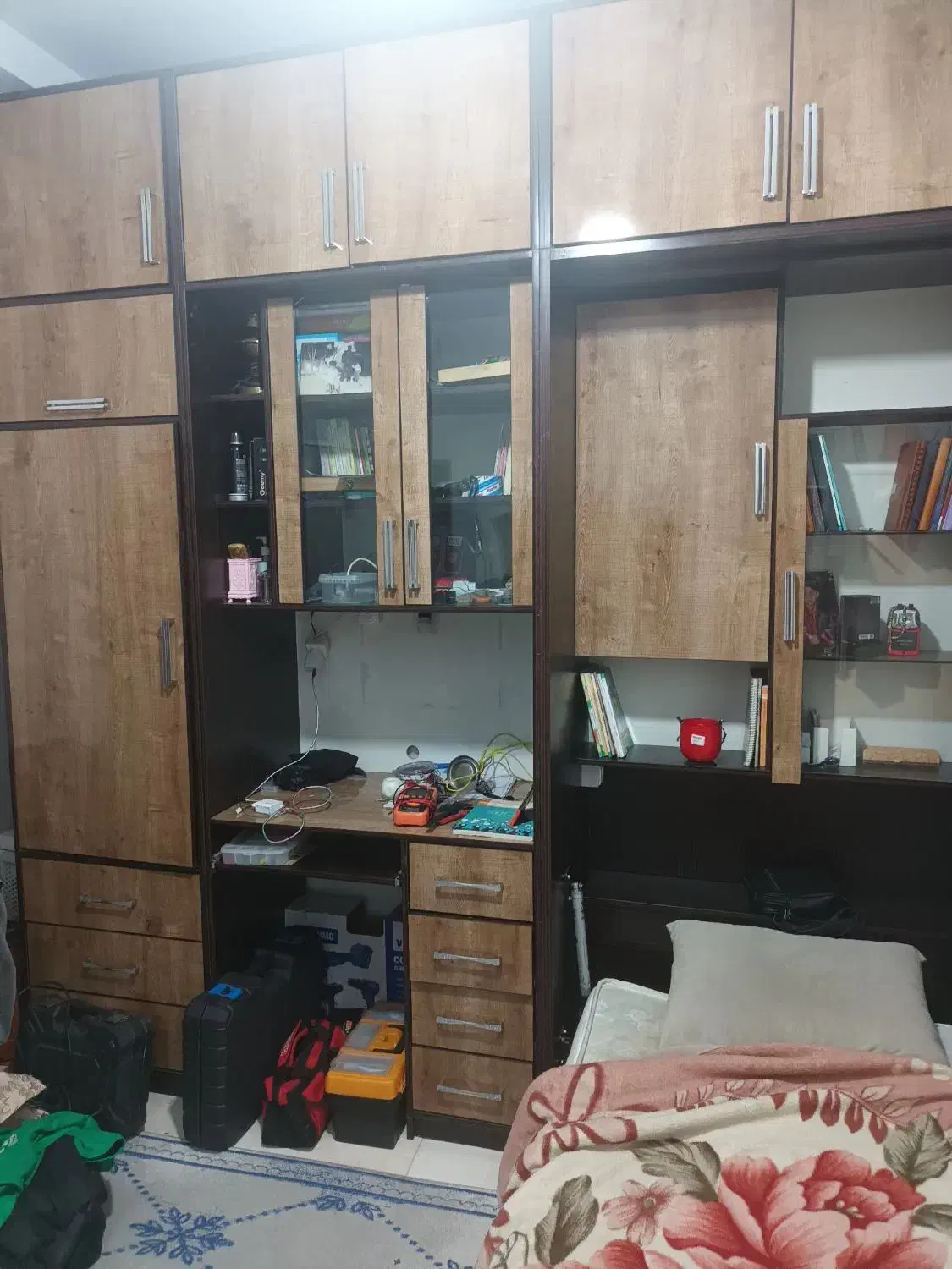 تخت تاشو کتابخانه کمد لباس میز تحریر|تخت و سرویس خواب|فردیس, منظریه|دیوار