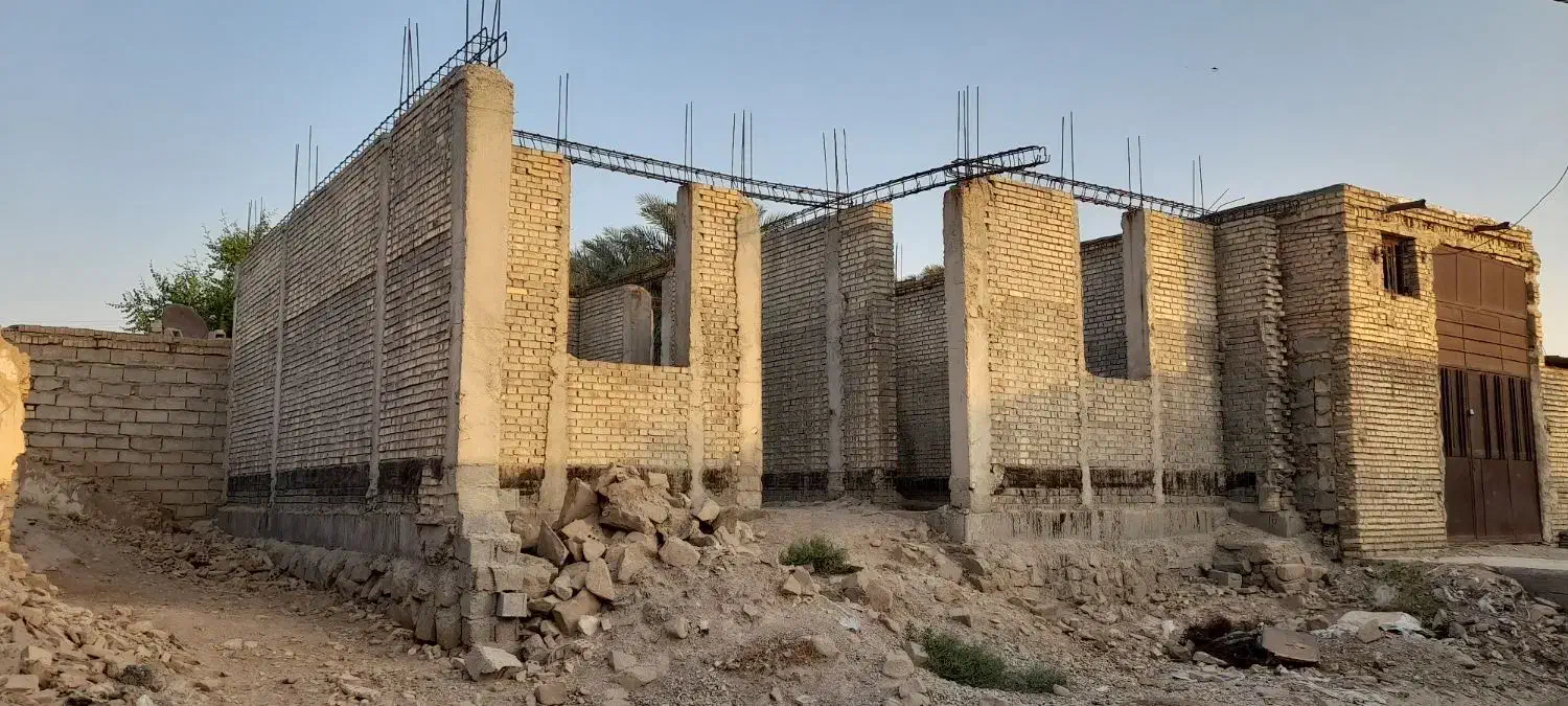 خانه نیمه کار با زمین 200 متری بفروش میرسد|فروش زمین و ملک کلنگی|سوسنگرد, |دیوار