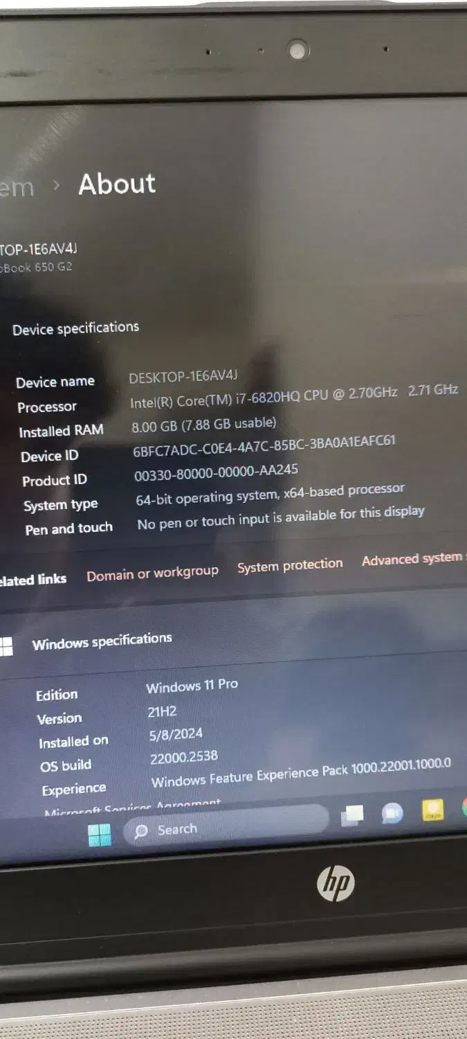 لپ تاپ i7 نسل 6 Hp|رایانه همراه|تبریز, |دیوار