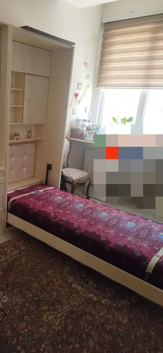 تخت تک نفره تاشو با تشک|تخت و سرویس خواب|رباط‌کریم, رباط‌کریم|دیوار