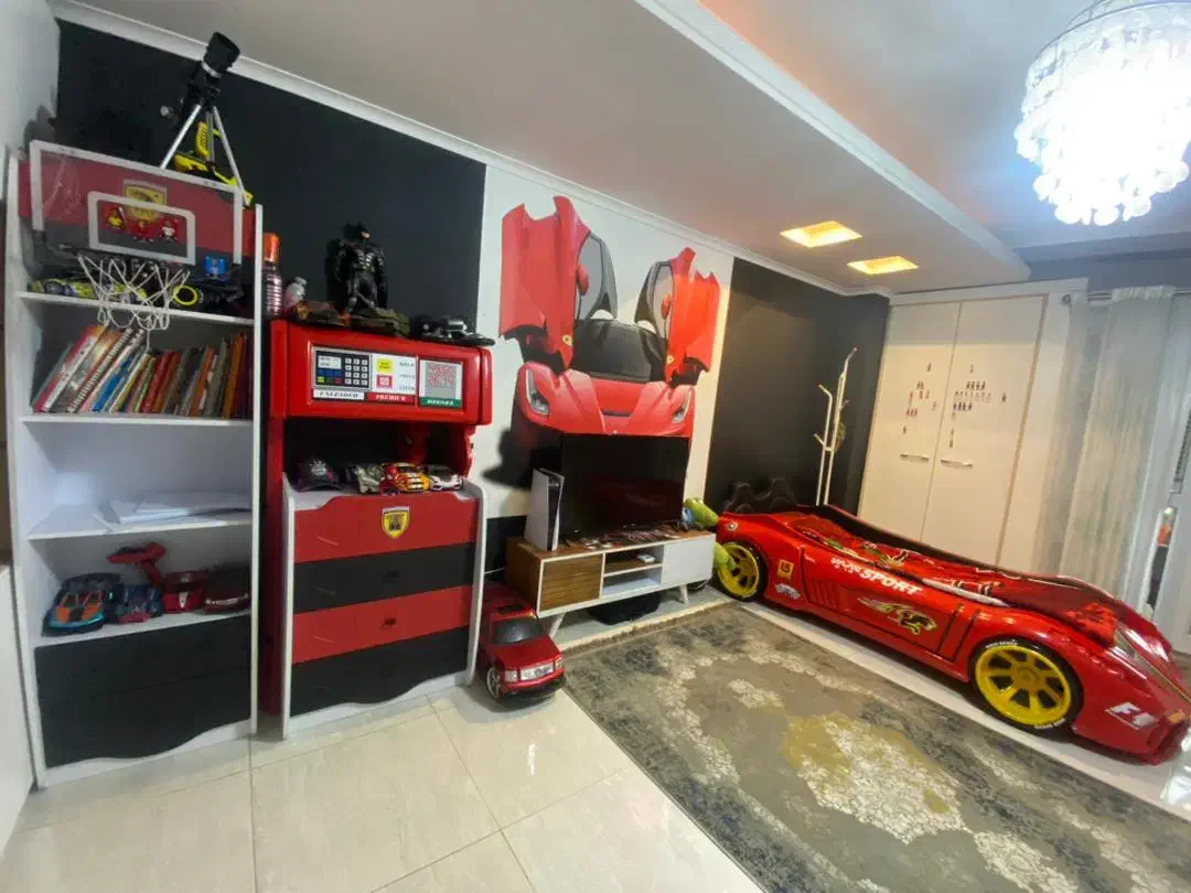 سرویس تخت و دراور و کتابخانه|تخت و سرویس خواب|ساری, |دیوار