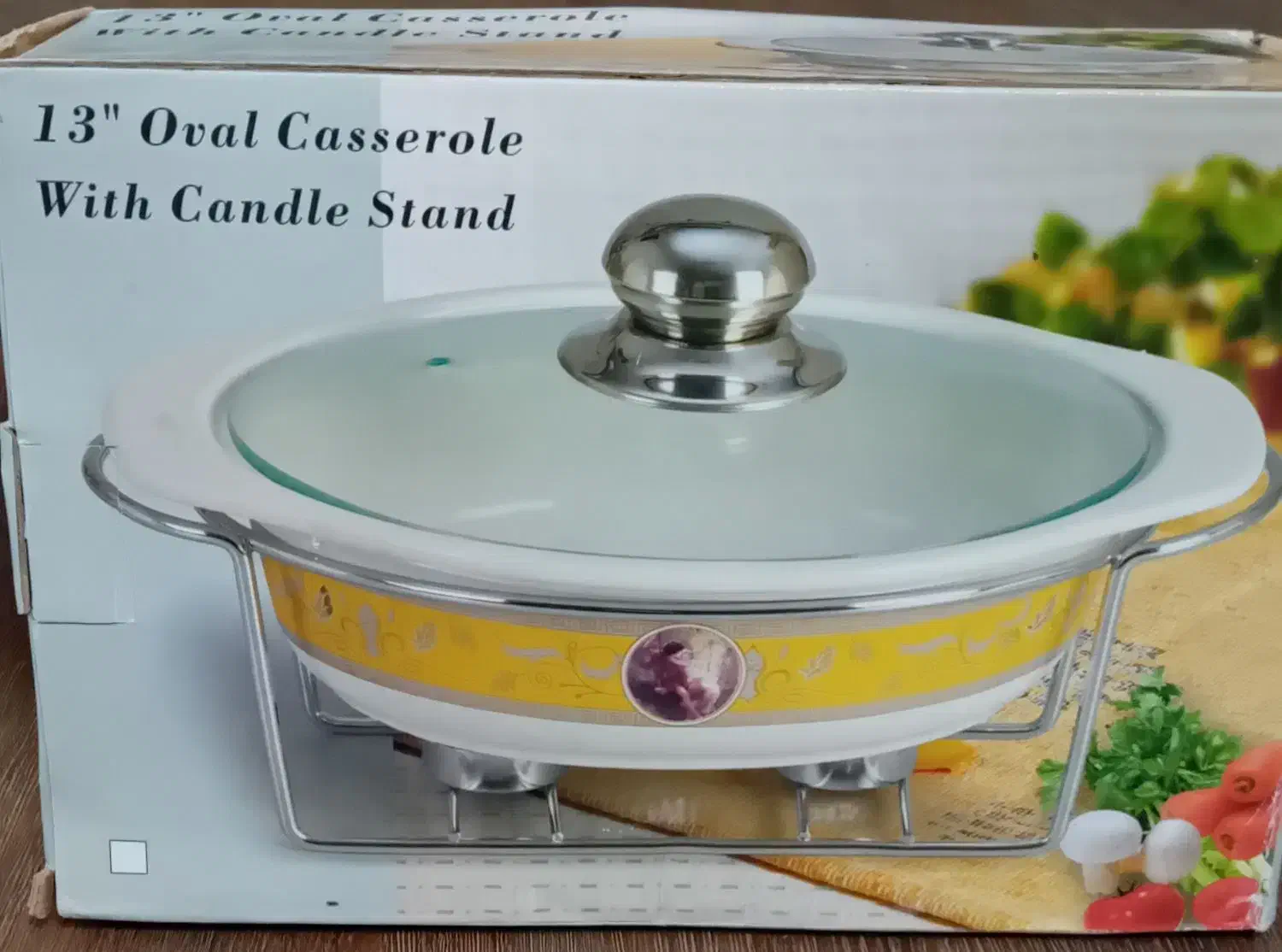 ظرف سوفله خوری وارمردار سایز بزرگ سه شعله آکبند|ظروف سرو و پذیرایی|اصفهان, نقش جهان|دیوار