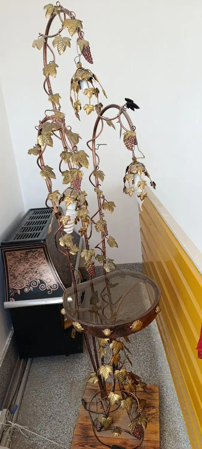 جا تلفنی و چراغ شب بسیار شیک با سه شعله|چراغ خواب و آباژور|تبریز, |دیوار