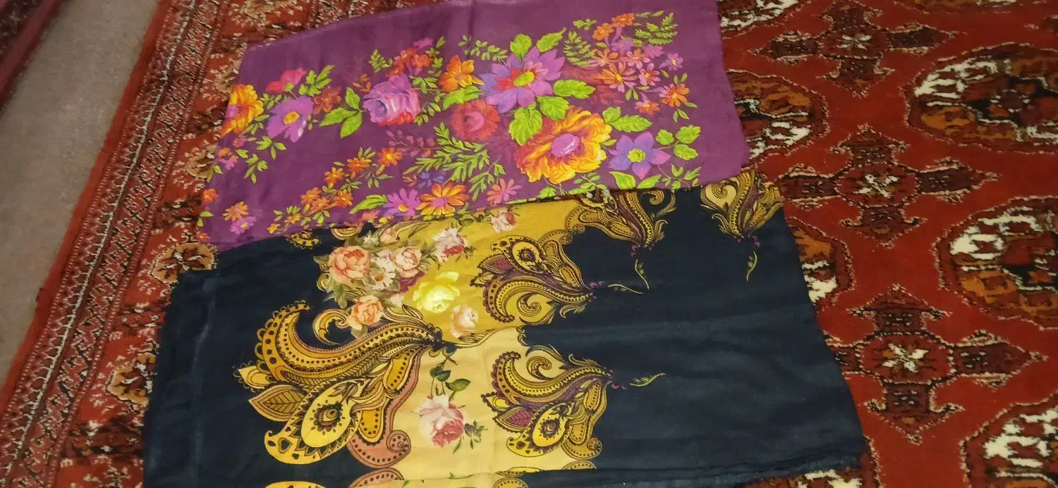 یک جفت چارقدپولینی.یک جفت کفش|لباس|گنبد کاووس, |دیوار