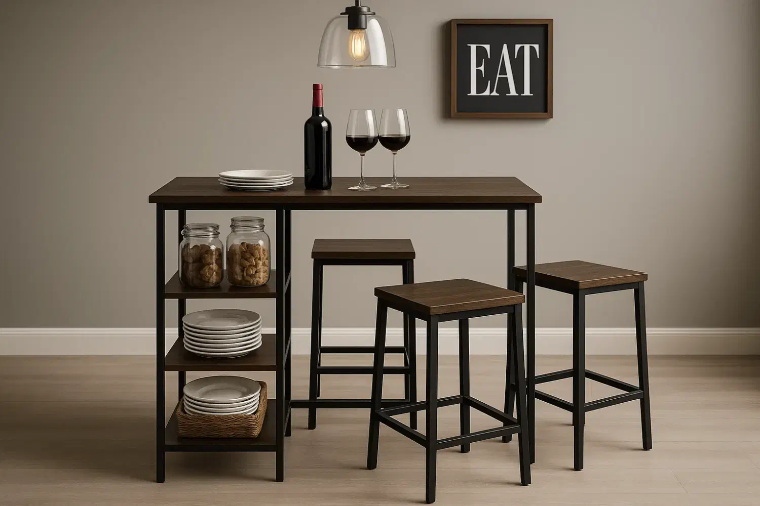 میز غذاخوری کارماهوم مدل آریامیس - ترکیب فلز و MDF|میز و صندلی غذاخوری|خاوران, |دیوار