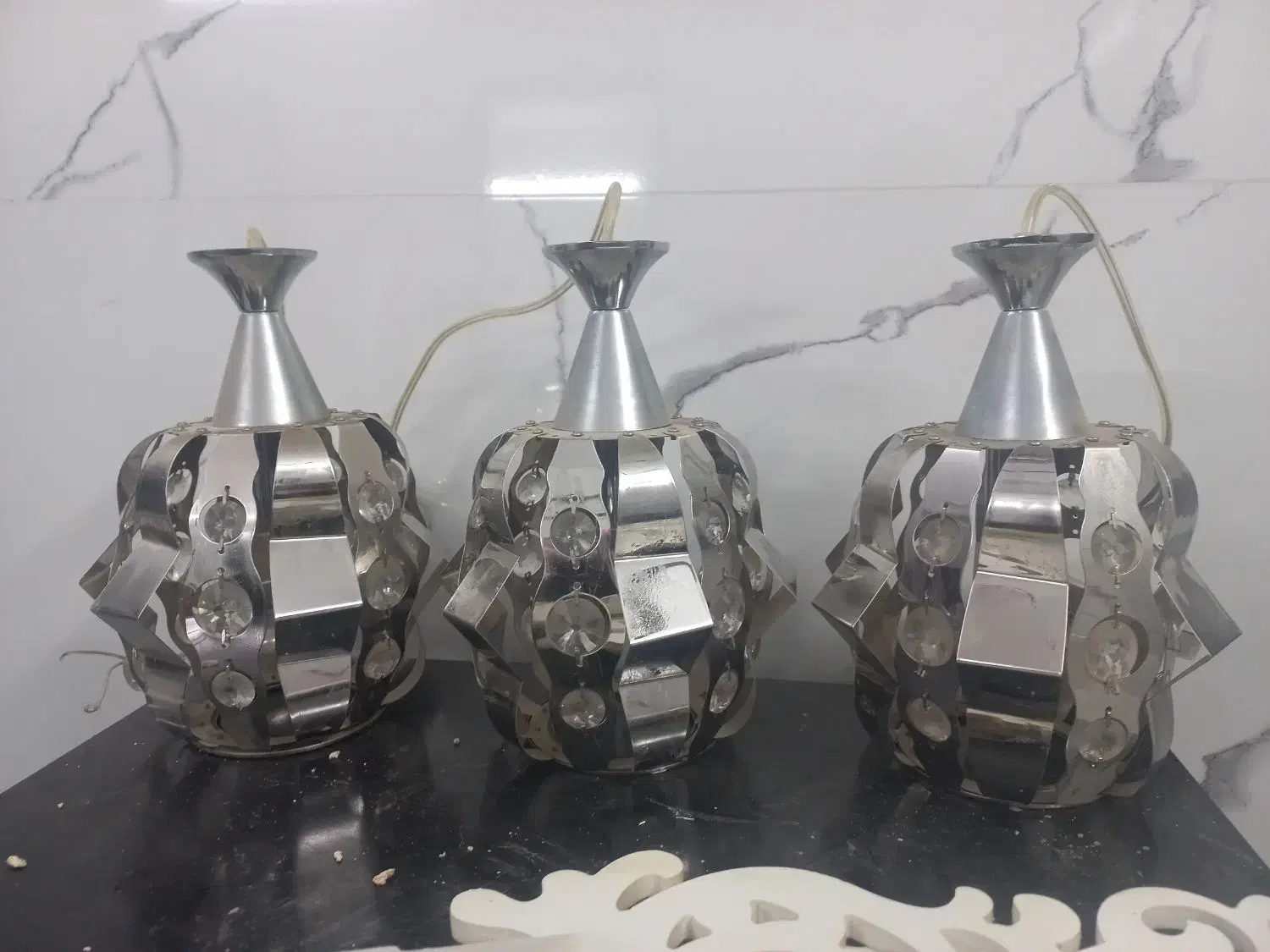 لوستر سه تیکه ایی|لوستر و چراغ آویز|خمینی‌شهر, |دیوار