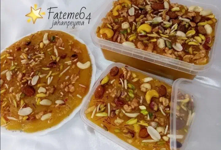 حلوا مسقطی زعفرانی چند مغز خونگی با کیفیت|خوردنی و آشامیدنی|گراش, |دیوار