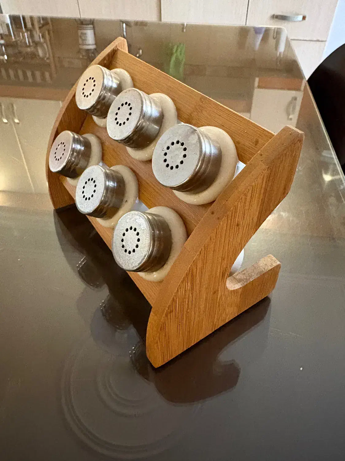 جا ادویه بامبو|ظروف نگهدارنده، پلاستیکی، یک‌بارمصرف|گرگان, |دیوار