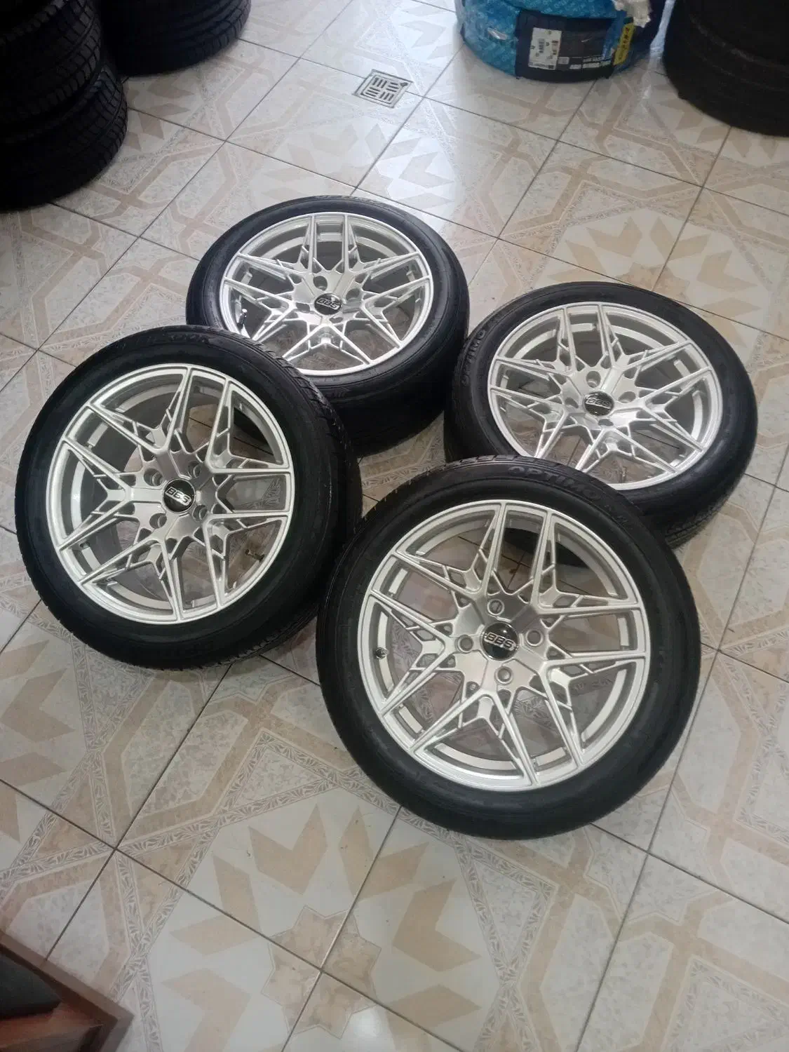 رینگ اسپرت bbs فورزا  با لاستیک 195.50.16|قطعات یدکی و لوازم جانبی|تبریز, |دیوار