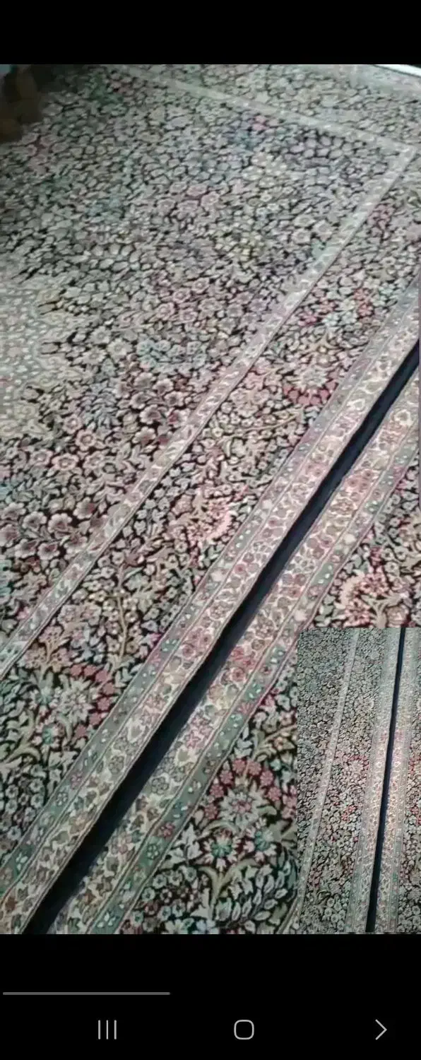 فرش ۱۲ متری سرمه ای در حد نو سینم|فرش|ایلام, |دیوار