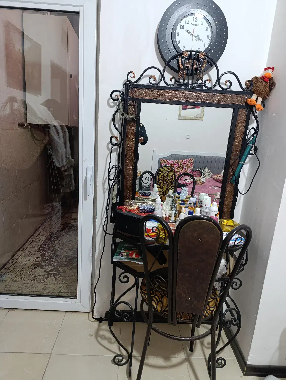 میز آرایش فرفورژه|تخت و سرویس خواب|فولادشهر, مسکن مهر فولادشهر|دیوار