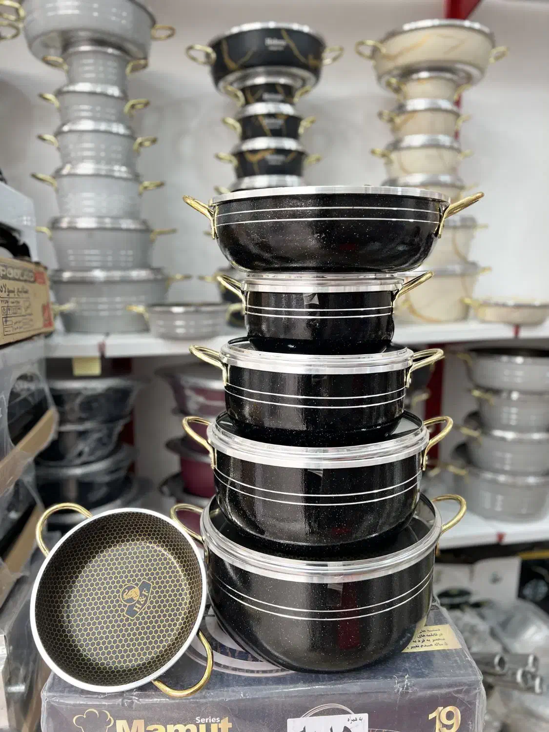 سرویس قابلمه 10پارچه سایز بزرگ 32 هلنا|ظروف پخت‌وپز|قم, ولیعصر|دیوار