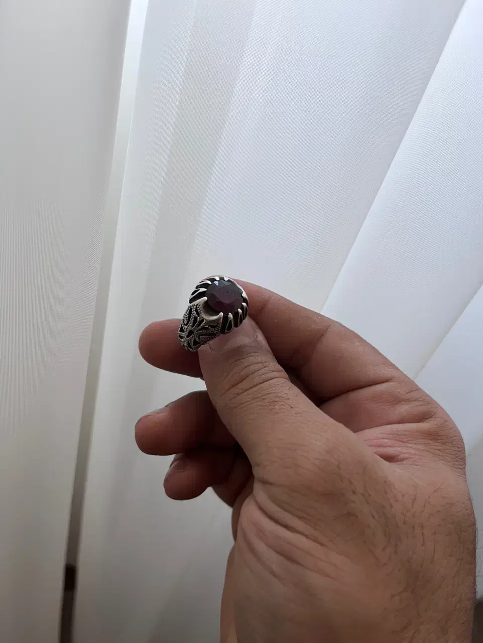 انگشتر نقره عقیق با سنگ سرخ تک چشم|جواهرات|آمل, |دیوار