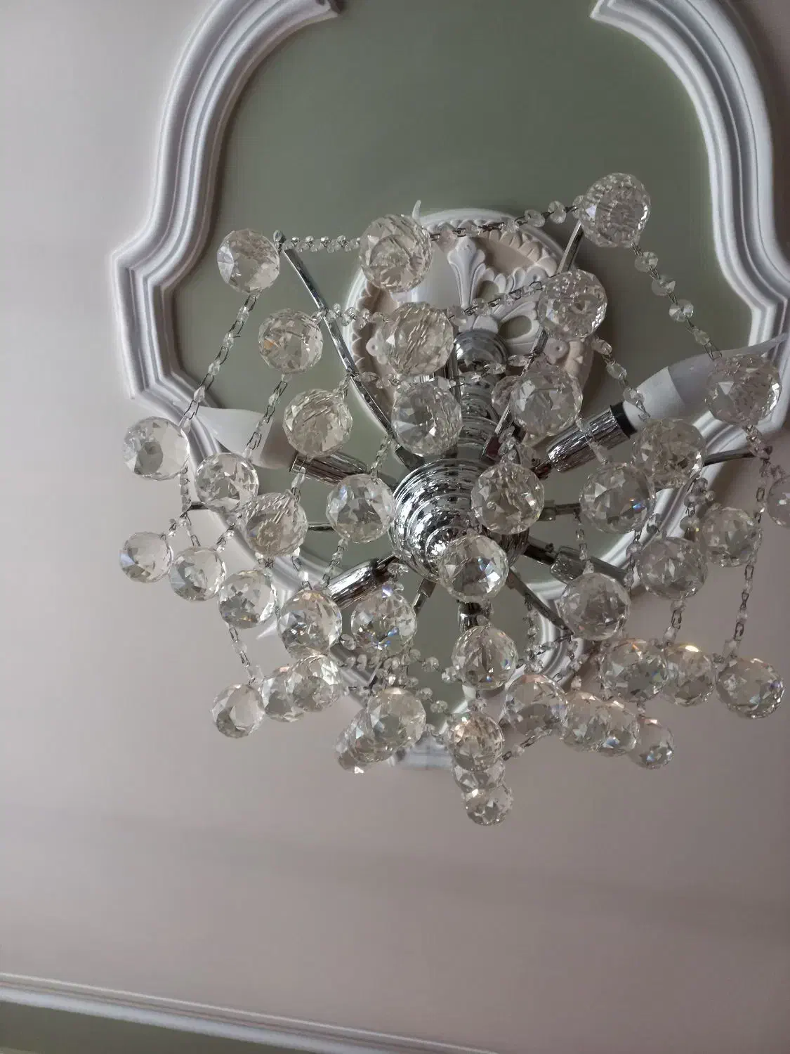 لوستر کریستال ۶ شاخه|لوستر و چراغ آویز|ارومیه, |دیوار