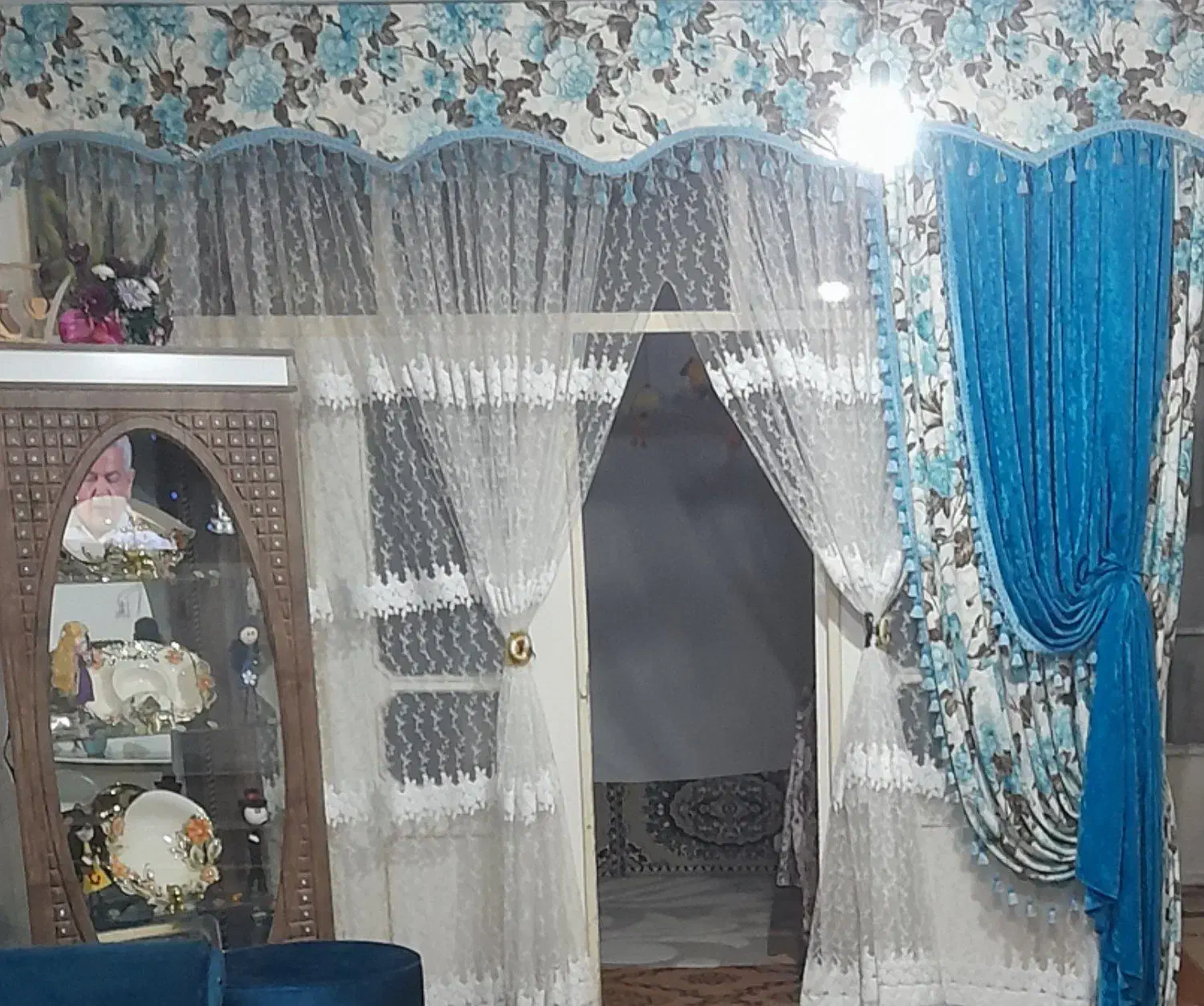 پرده|پرده، رانر، رومیزی|تربت‌حیدریه, کاشانی|دیوار