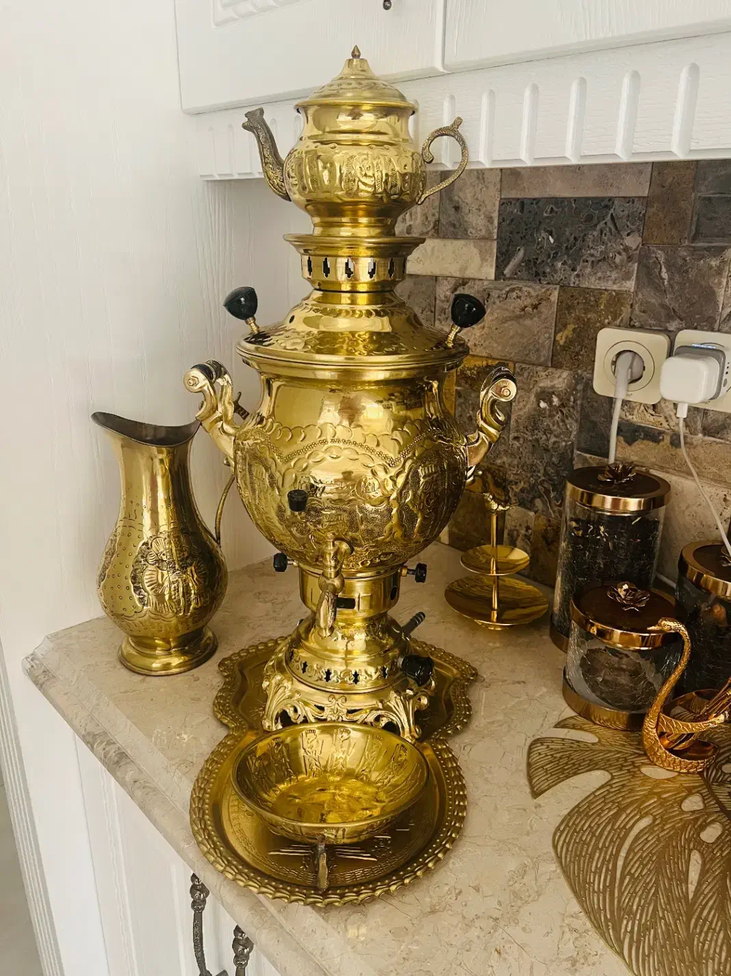 سماور برنجی|سماور، چای‌ساز، قهوه‌ساز|مشهد, سجاد شهر|دیوار