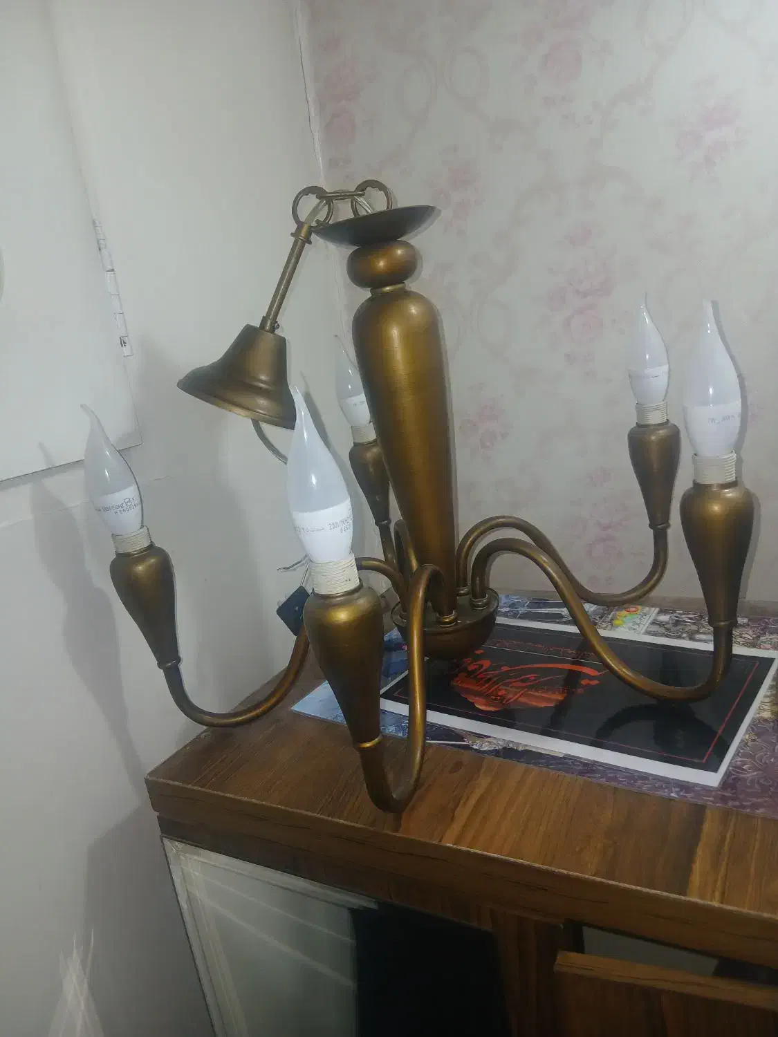 لوستر آنتیک جدید طرح قدیم|لوستر و چراغ آویز|ری, علایین|دیوار