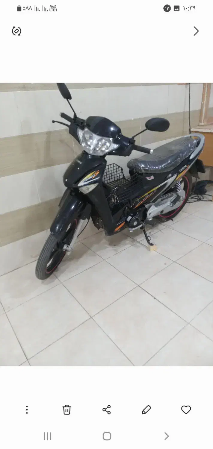 فروش موتور بی کلاج ۱۳۵ درحد صفر مدل ۹۵|موتورسیکلت|رفسنجان, |دیوار