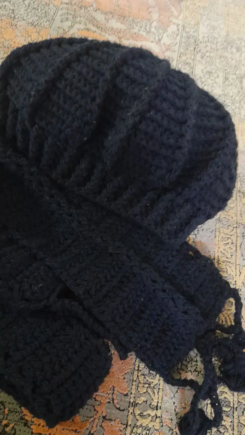 کلاه و سال گردن زمستونی سورمه ای نو|لباس|مشهد, ایثارگران|دیوار