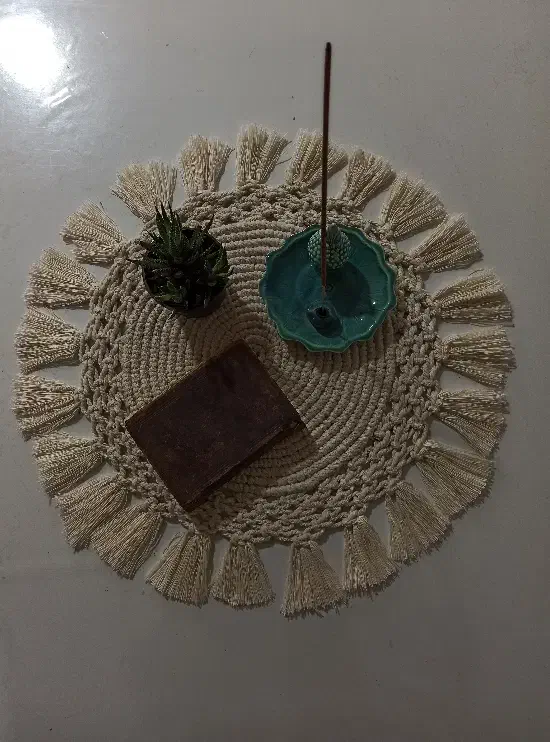 رومیزی مکرومه|پرده، رانر، رومیزی|سبزوار, ولیعصر (نجار آباد)|دیوار