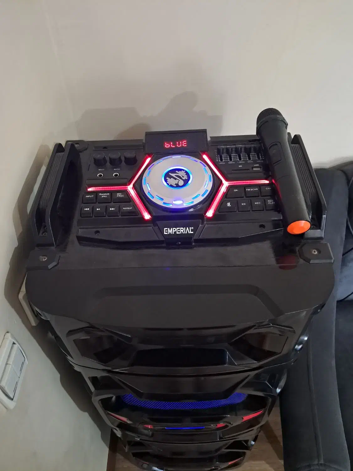 اسپیکر دو قلو بزرگ دیجی دار ،میکروفون بی سیم،کنترل|سیستم صوتی خانگی|هشتگرد, شهرک پارسیان|دیوار