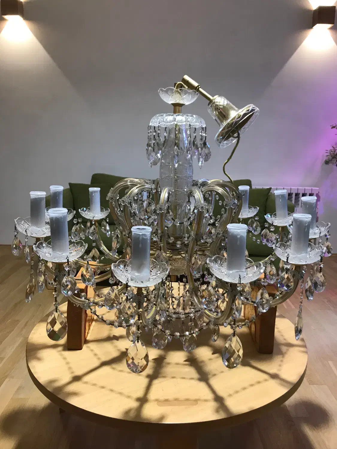 شش لوستر کریستال قدیمی خارجی|لوستر و چراغ آویز|تهران, میرداماد|دیوار