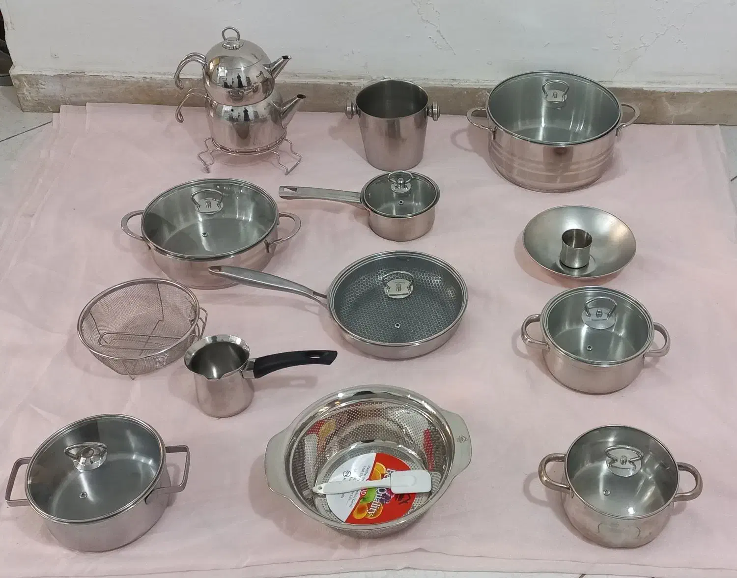 سرویس قابلمه استیل آلمان کفه چدن نچسب درحدنو نو|ظروف پختوپز|تهران, امیریه|دیوار