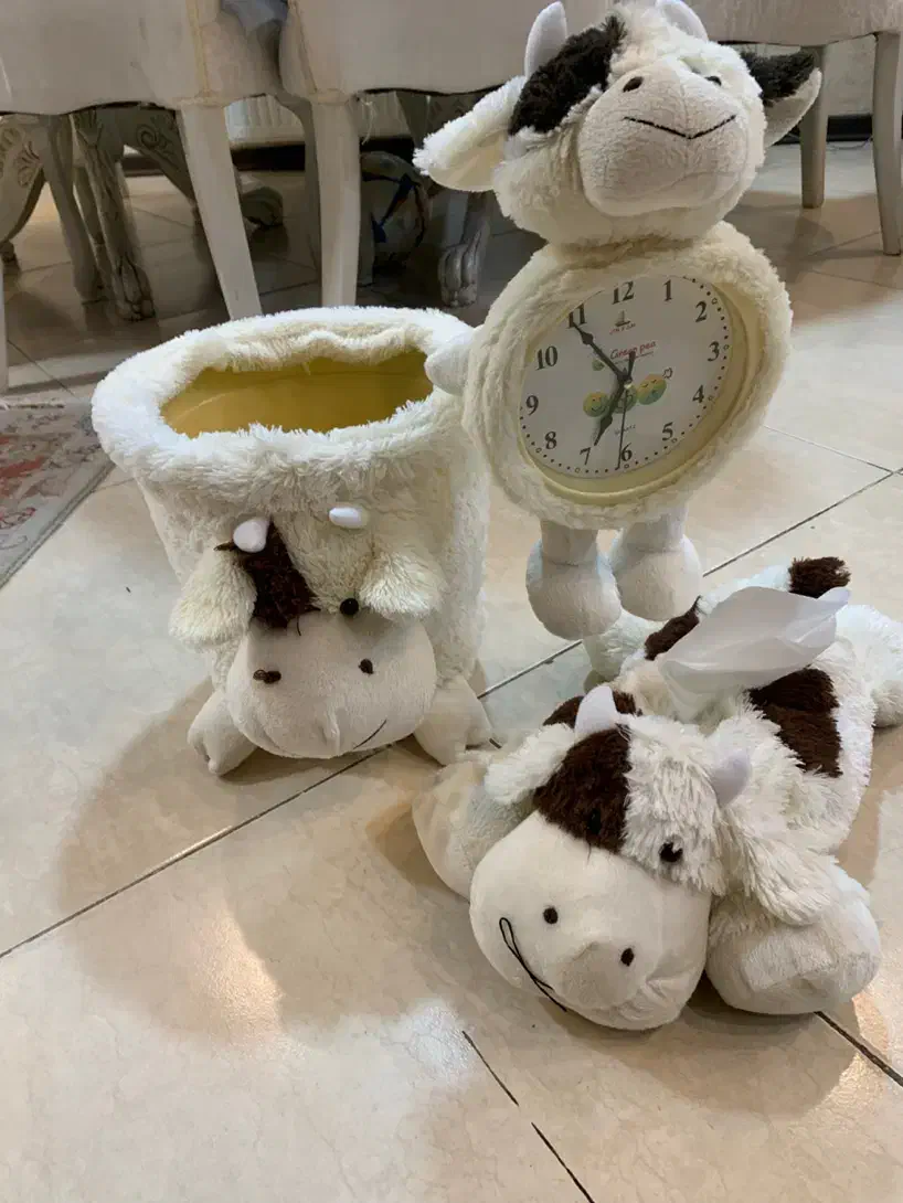 ست جای دستمال ساعت زنگ دار و سطل کودک خارجی|اسباب و اثاث بچه|شیراز, شیمی گیاه|دیوار